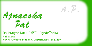 ajnacska pal business card